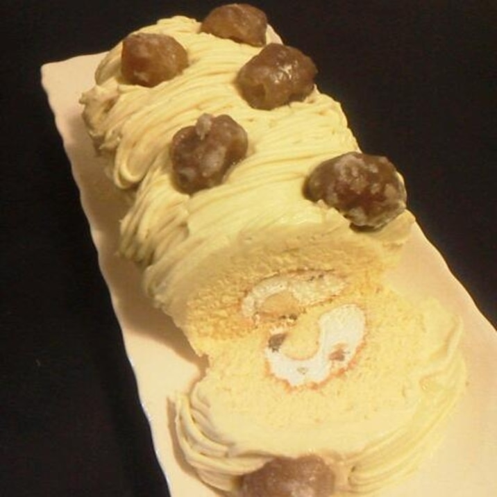 マロングラッセのモンブランロール レシピ 作り方 By 昂萌俊 楽天レシピ